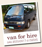 Van for hire in Metro Manila